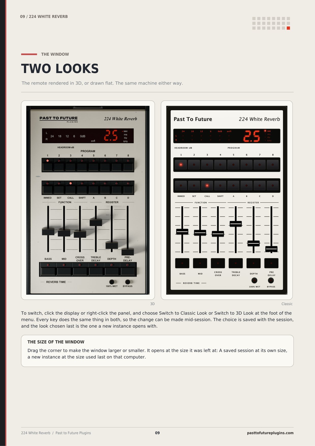 PTF 224 White Reverb user's manual, page 9