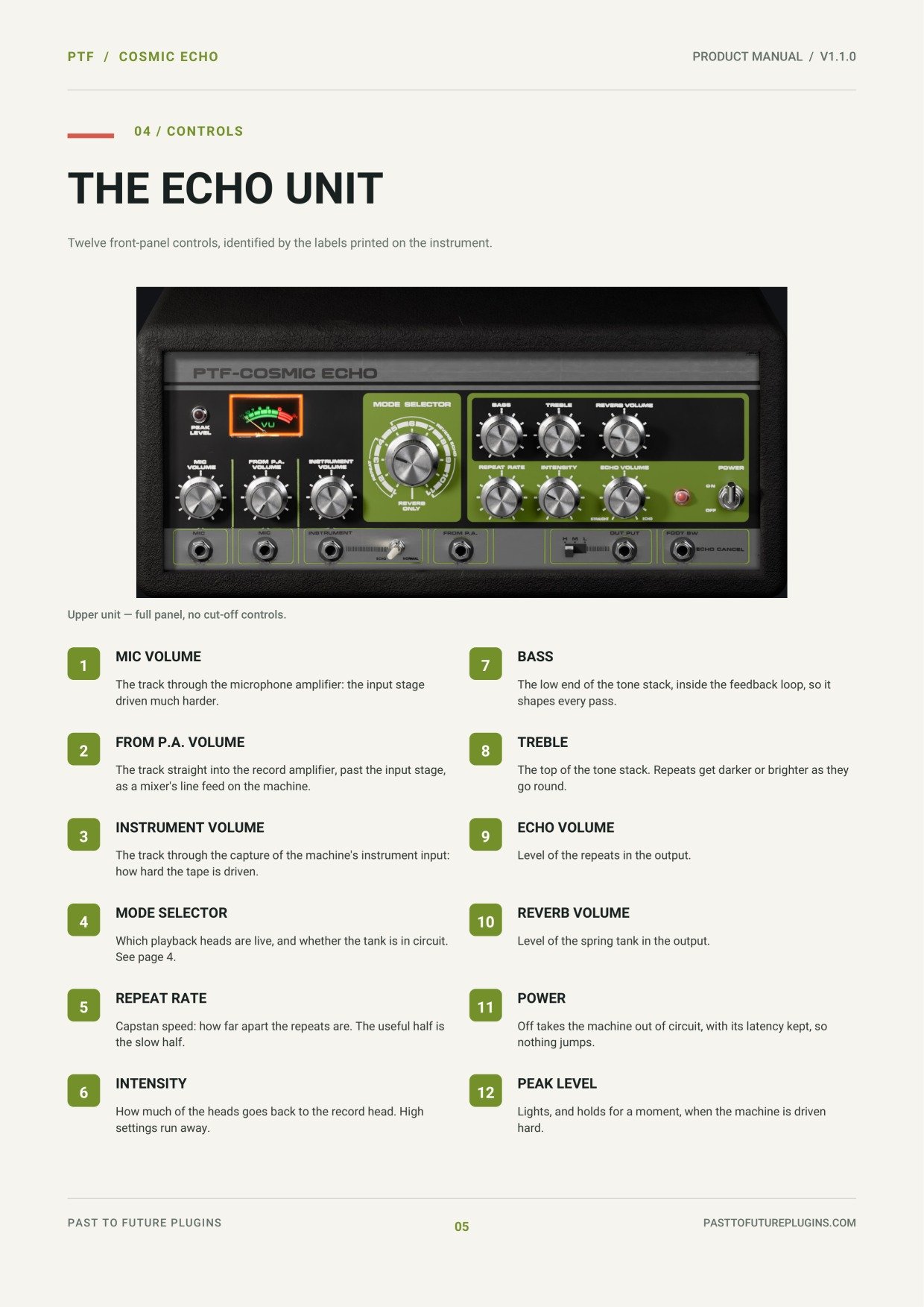 PTF Cosmic Echo user's manual, page 5
