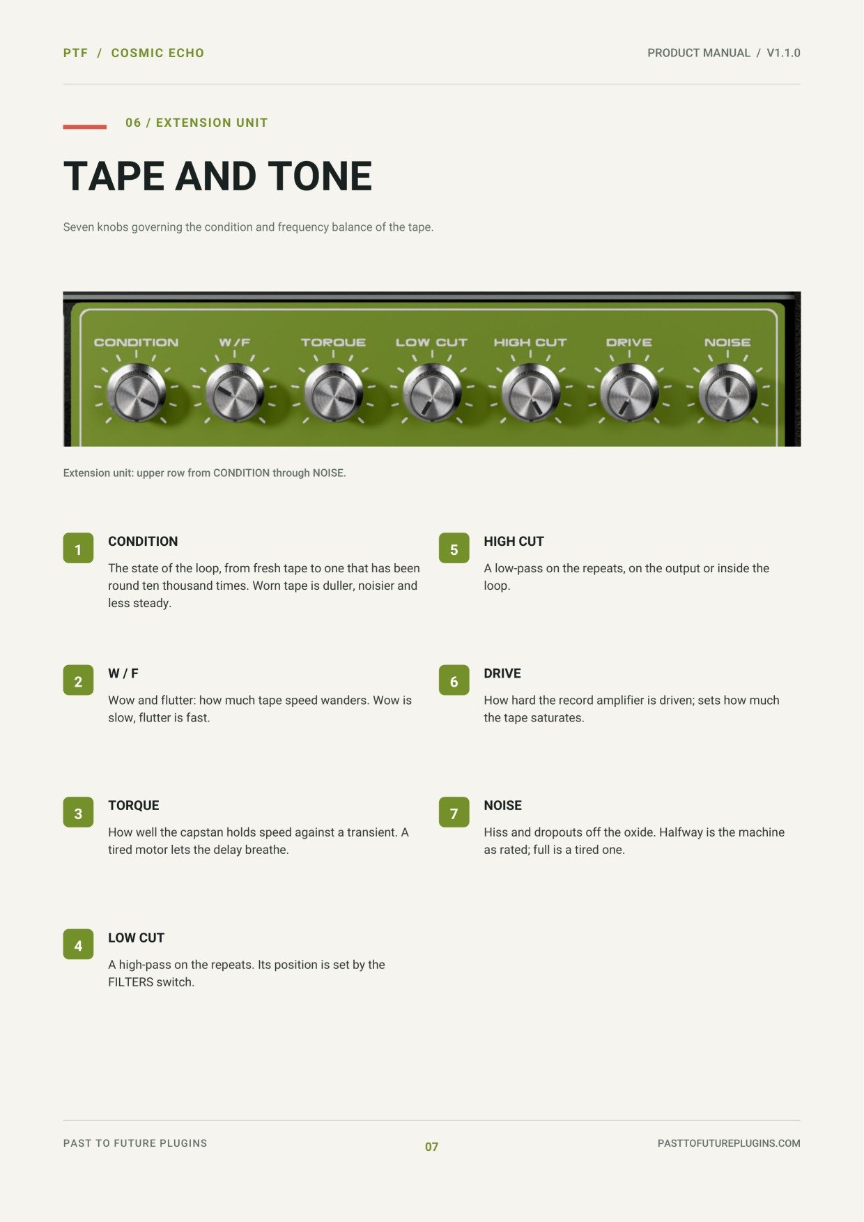 PTF Cosmic Echo user's manual, page 7