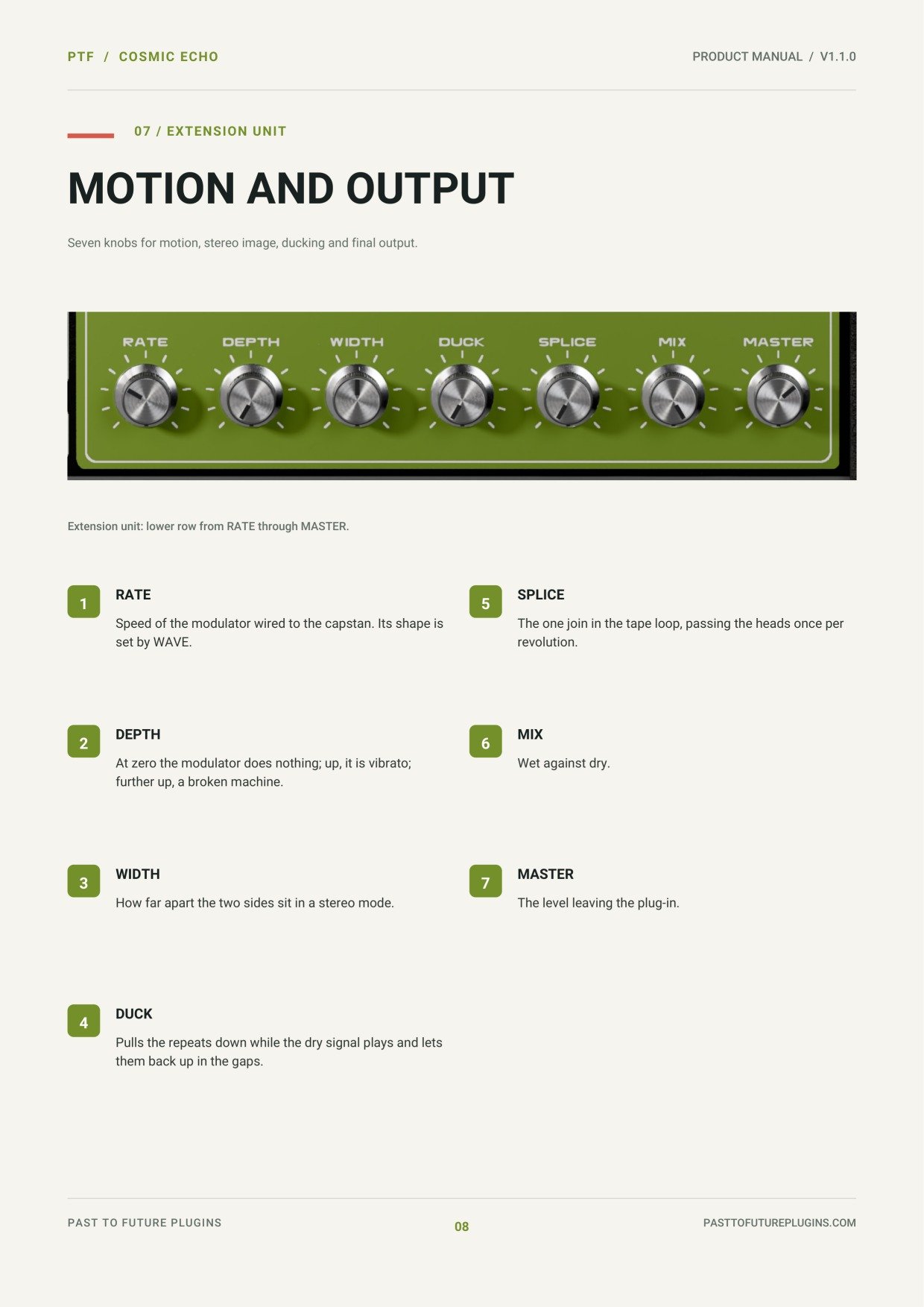 PTF Cosmic Echo user's manual, page 8
